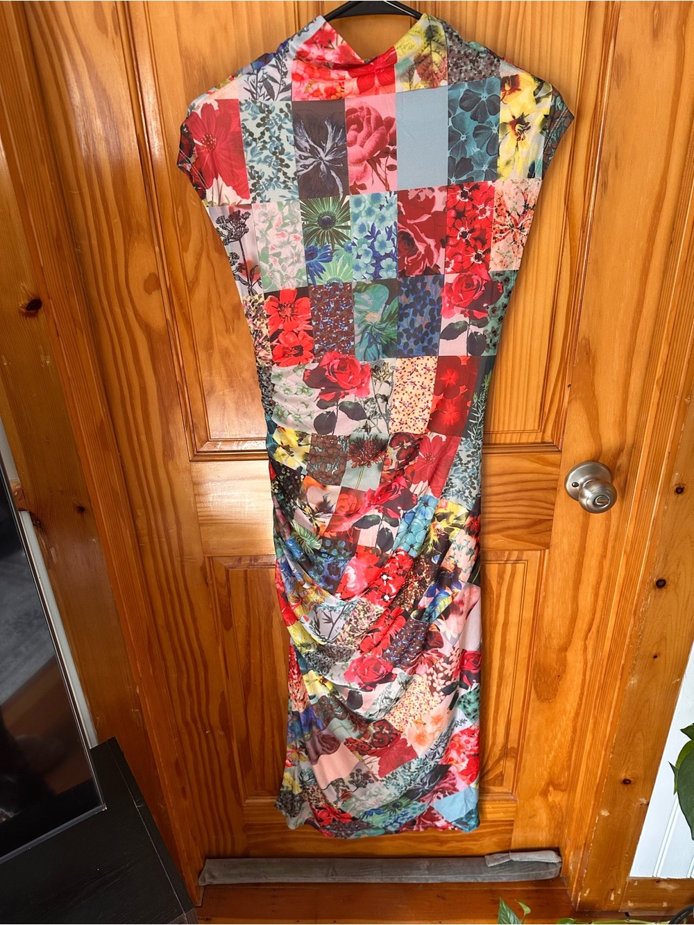 NWT Maya Ruched Cowl-Neck Dress: Mesh Edition by Anthropologie - Picture 8 of 14